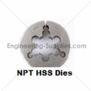 Picture of NPT HSS Circular Dies - Die Nuts  Right Hand
